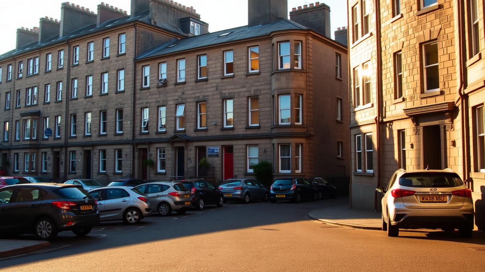Residential street in Edinburgh