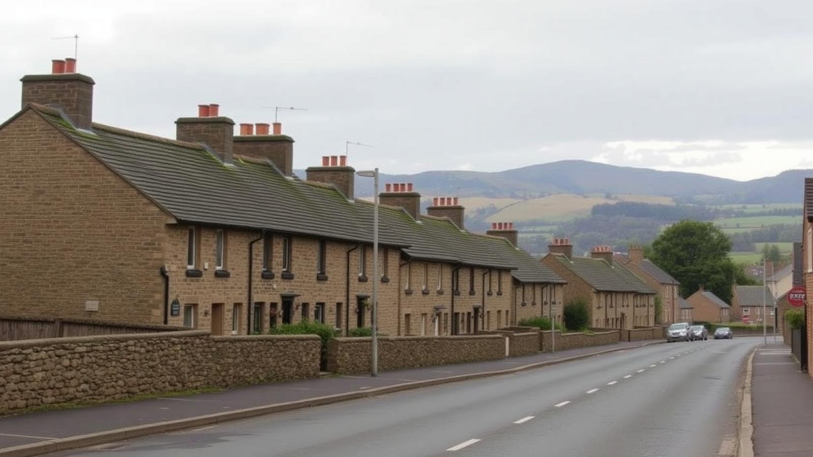 Residential street in West Lothian